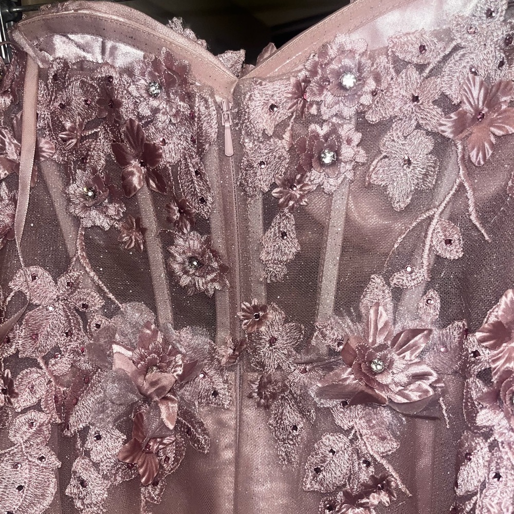 LaDivine By Cinderella Divine Dusty Pink Prom Dress (Size 6) - Picture 7 of 11